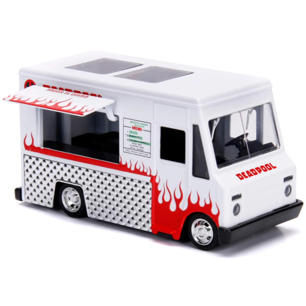 Marvel Deadpool Taco Truck 1:32 Scale Diecast Model White By Jada 99800 - Image 5