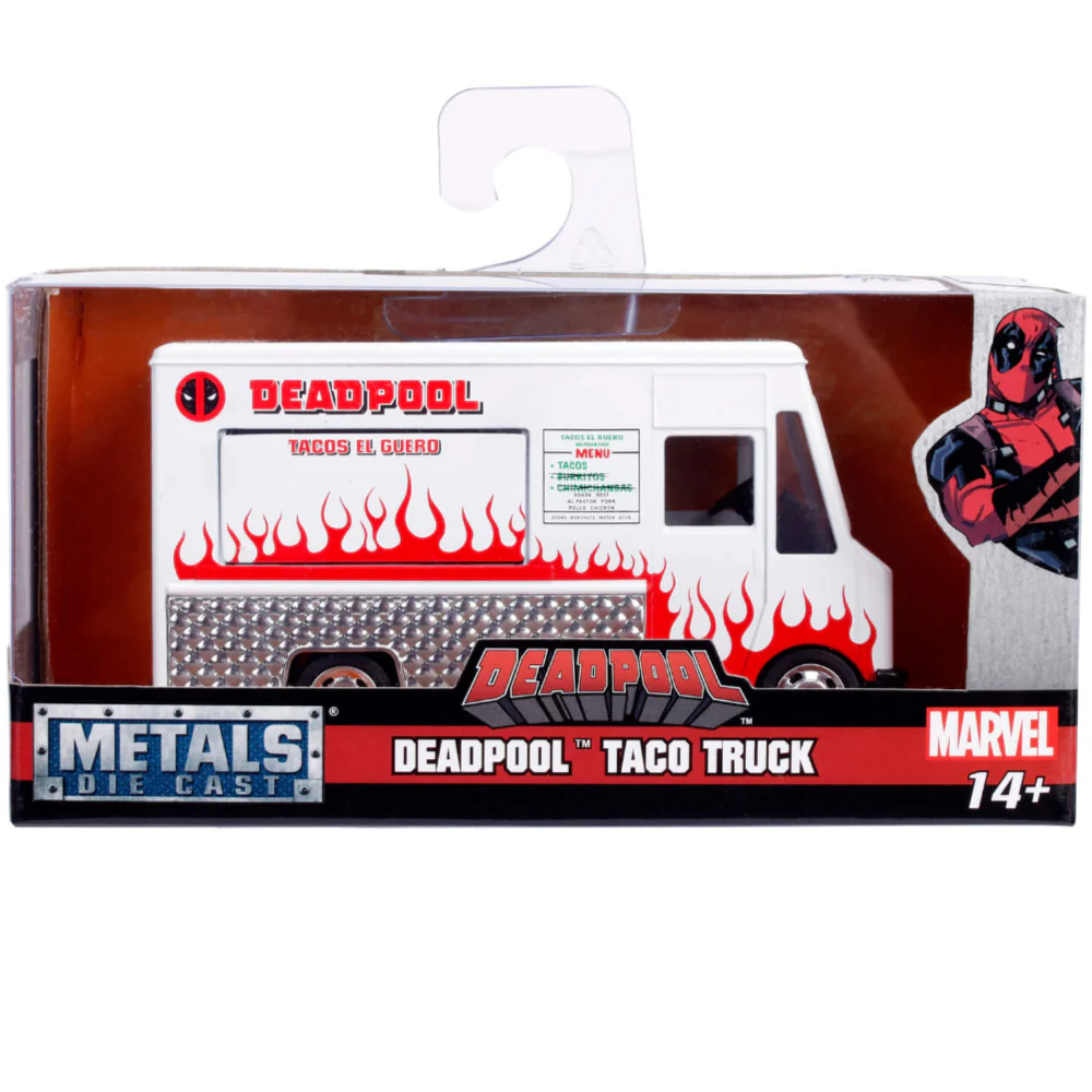 Marvel Deadpool Taco Truck 1:32 Scale Diecast Model White By Jada 99800 - Image 6