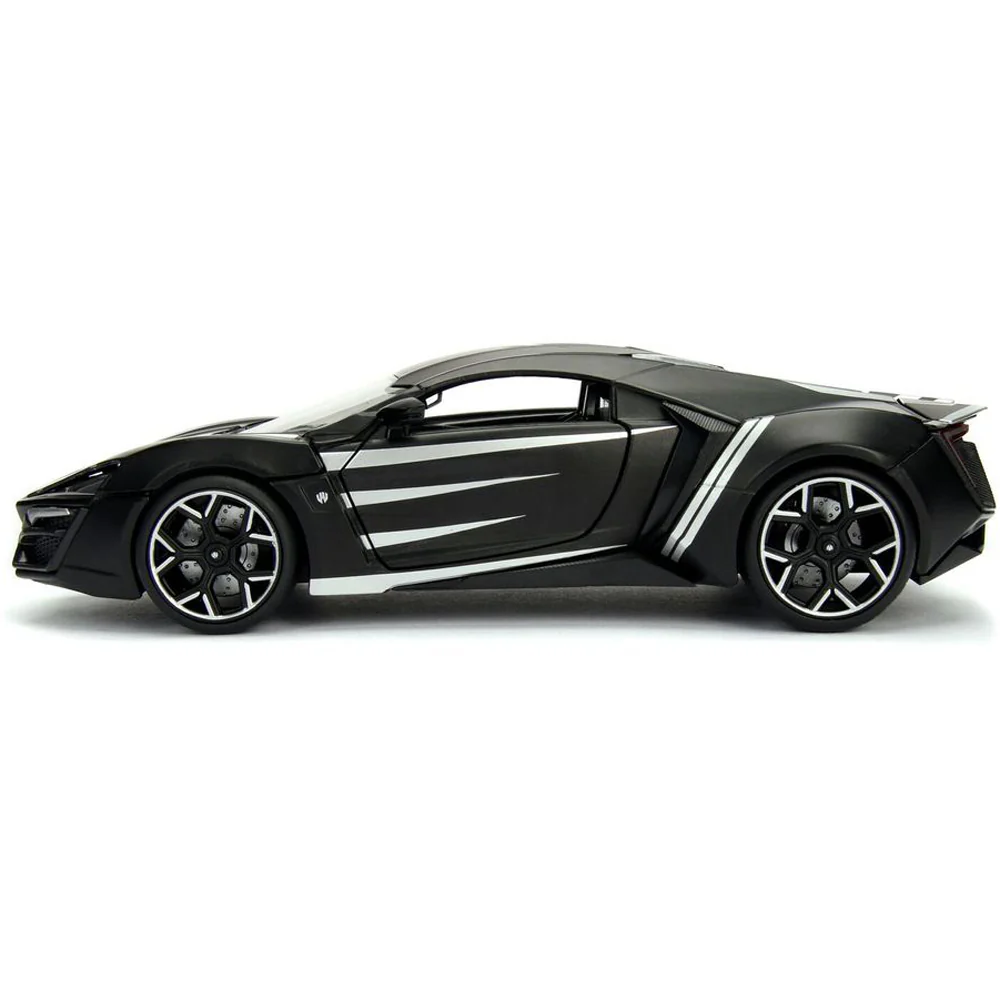 Marvel Avengers 2017 Lykan Hypersport 1:24 Scale Diecast Model with Black Panther Figure by Jada 99723 - Image 3