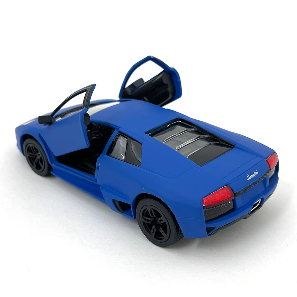 Matte Series 2003 Lamborghini Murciélago 1:38 Scale Blue by Kinsmart - Image 2