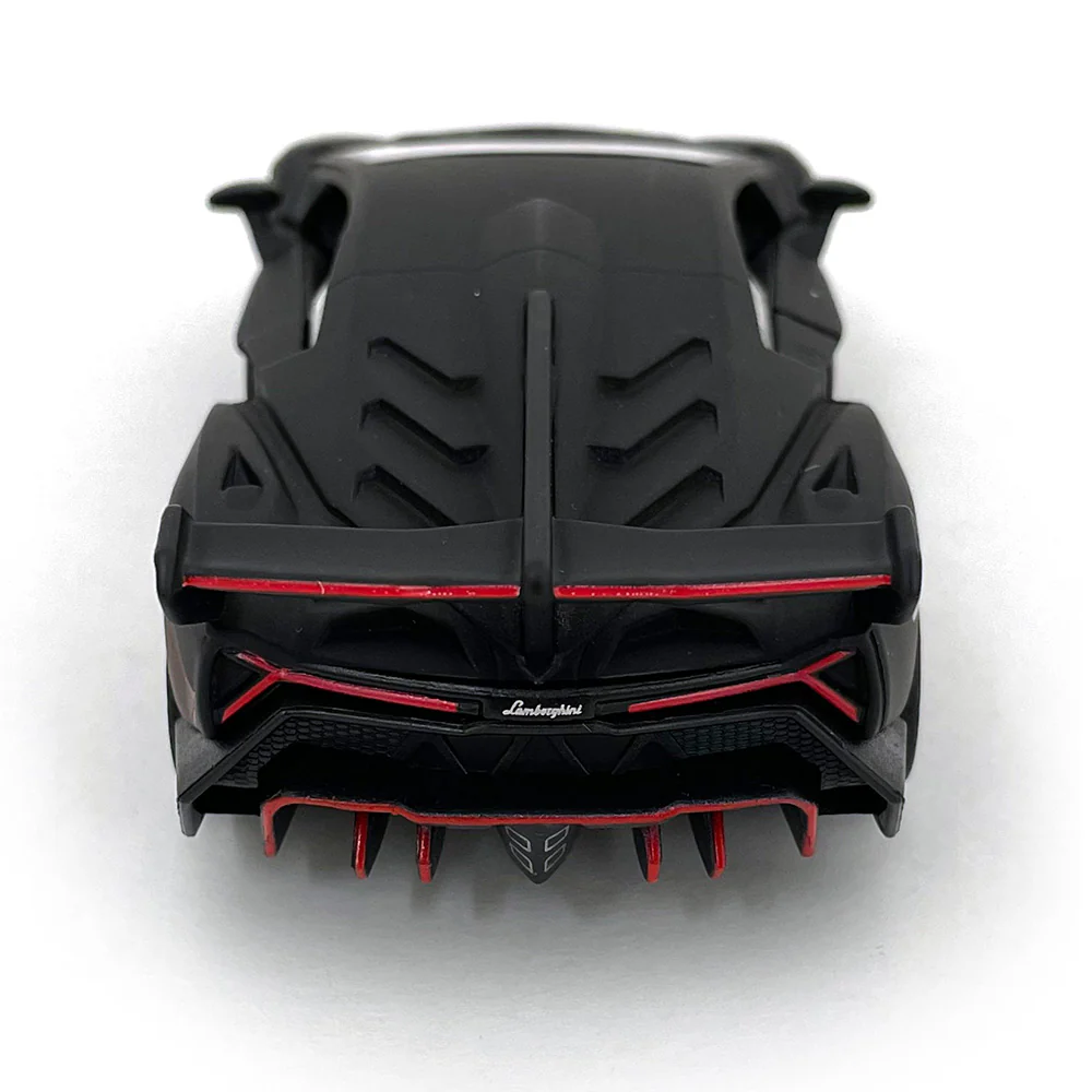 Matte Series 2014 Lamborghini Veneno 1:38 Scale Black by Kinsmart - Image 3