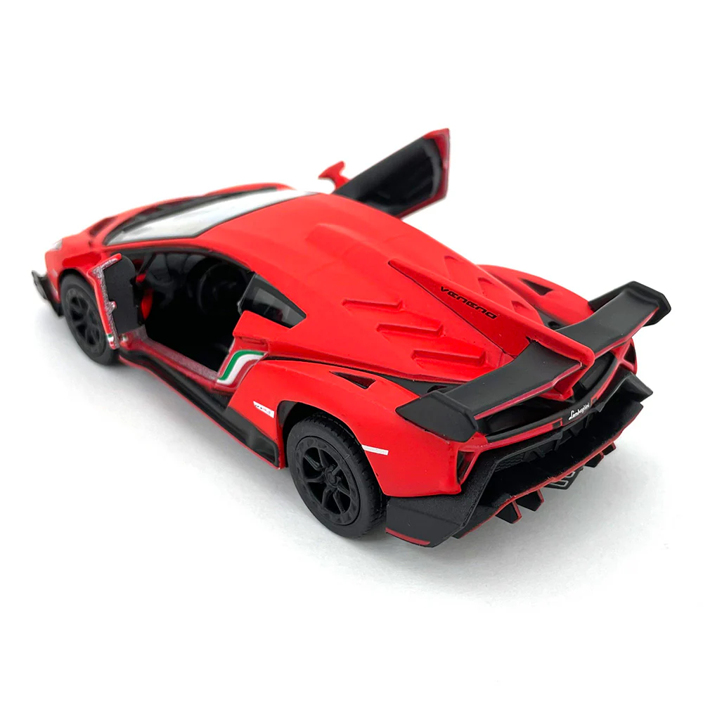 Matte Series 2014 Lamborghini Veneno 1:38 Scale Red by Kinsmart - Image 2