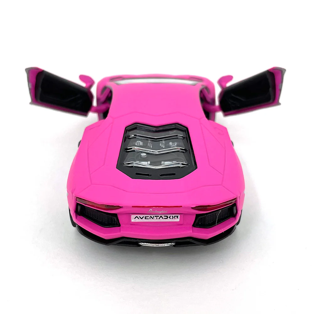 Matte Series 2012 Lamborghini Aventador 1:38 Scale Hot Pink by Kinsmart - Image 3