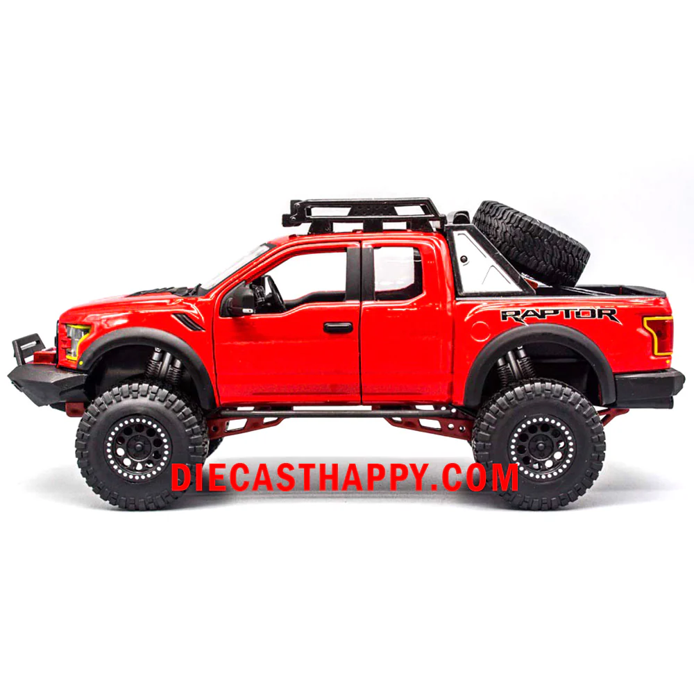 2017 Ford F-150 Raptor 1:24 Scale Diecast Model Red by Maisto - Image 2