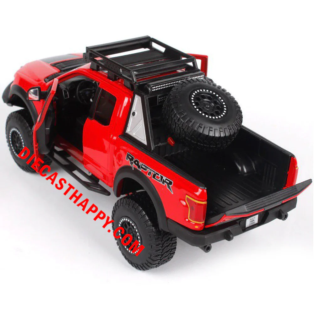 2017 Ford F-150 Raptor 1:24 Scale Diecast Model Red by Maisto - Image 4