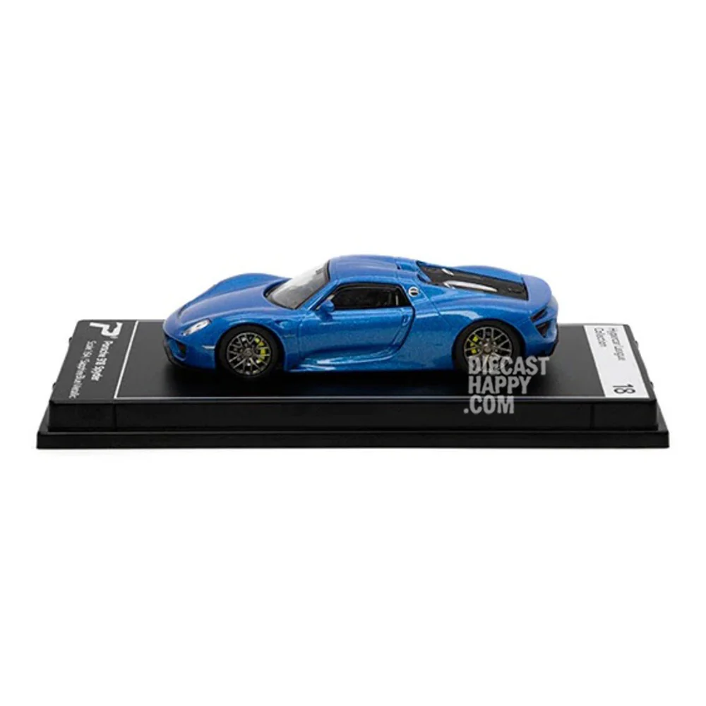 2015 Porsche 918 Spyder 1:64 Scale Diecast Model Metallic Blue by PosterCars - Image 2