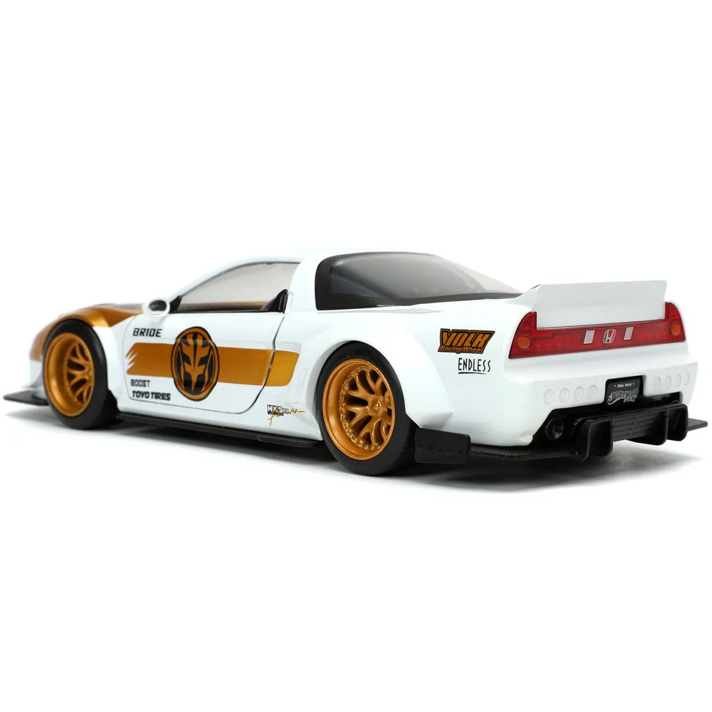 Power Rangers 2002 Honda NSX Type R 1:24 Scale Diecast Model with White Ranger By Jada 32795 - Image 3
