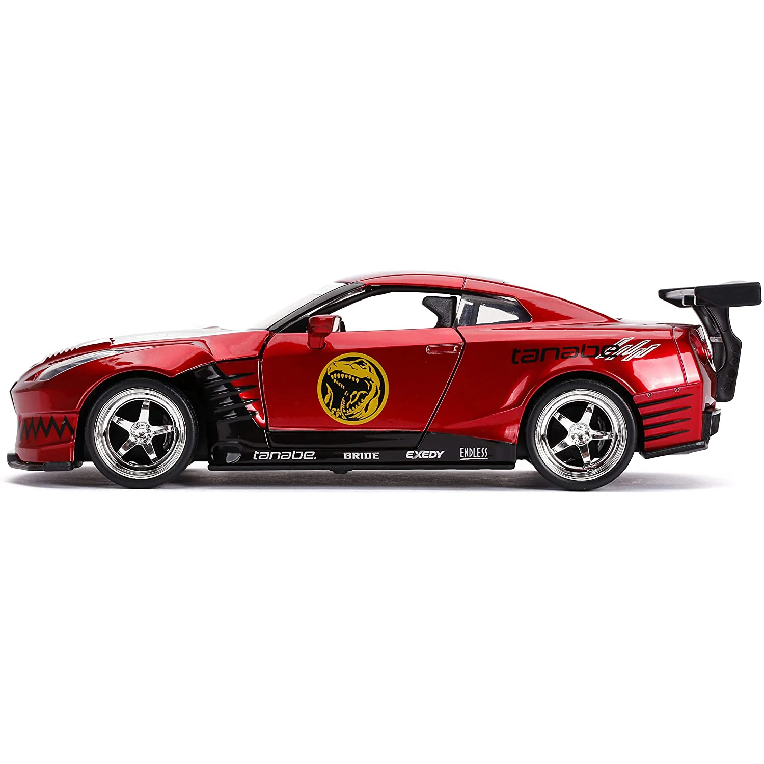 Power Rangers Nissan Skyline GT-R R35 1:24 Scale Diecast Model with Red Ranger by Jada 31908 - Image 4