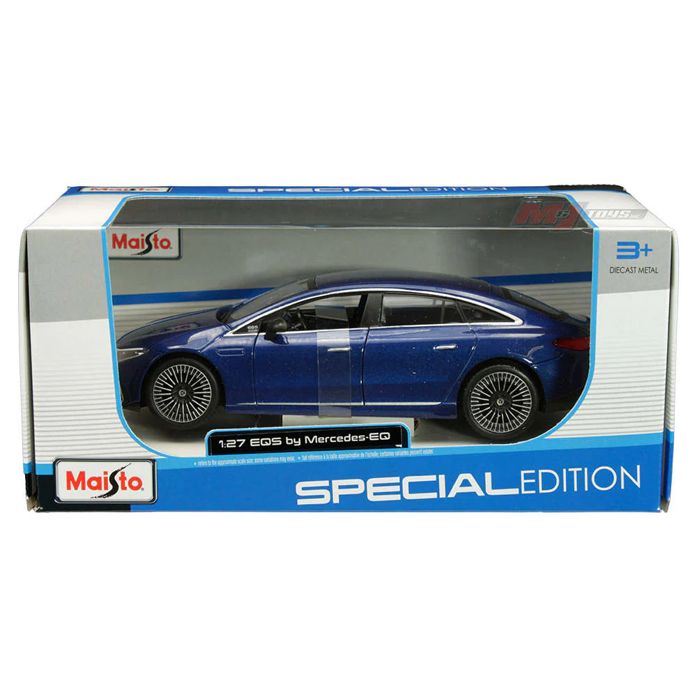 Special Edition 2022 Mercedes-Benz Mercedes EQS 1:27 Blue by Maisto 32902 - Image 3