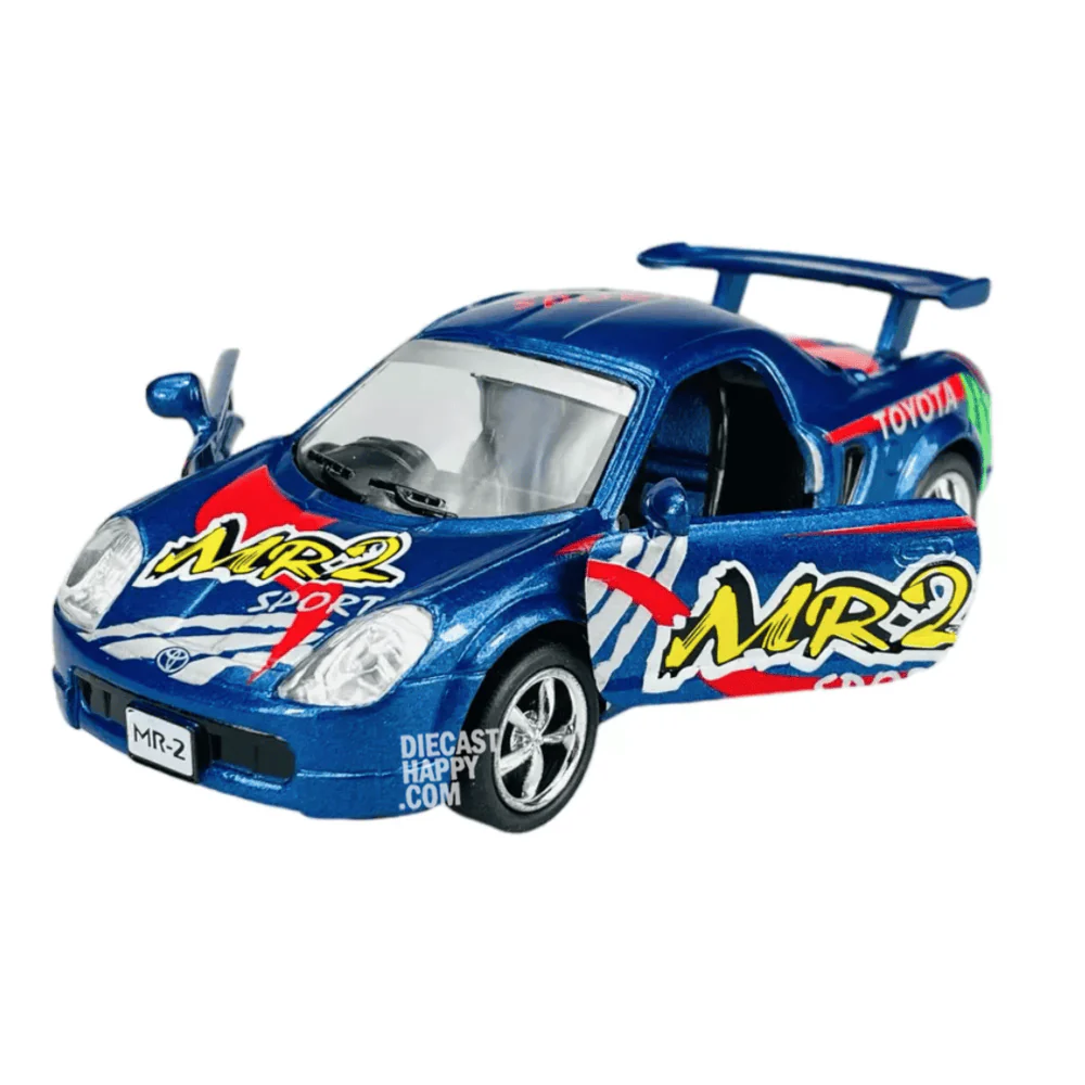1999 Toyota MR2 1:34 Scale Diecast Model Metallic Blue by Kinsmart - Image 2