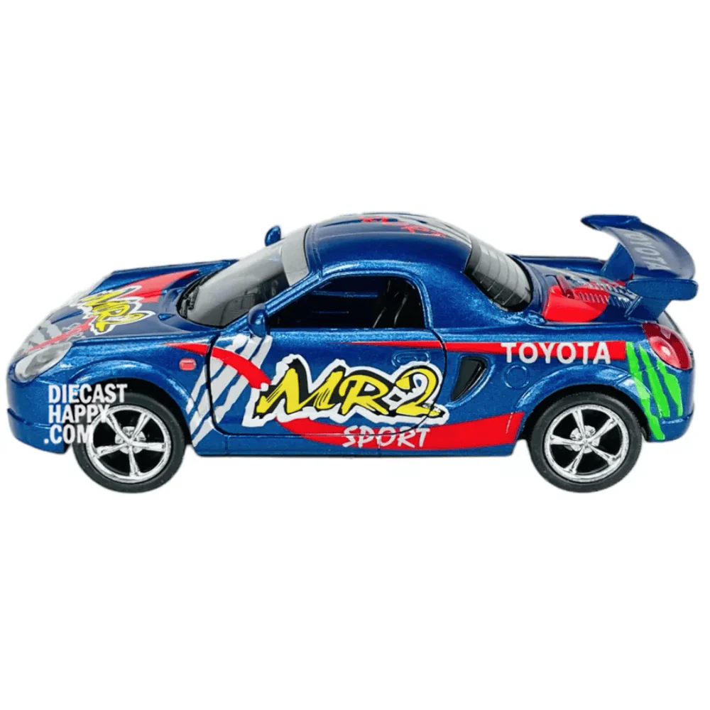 1999 Toyota MR2 1:34 Scale Diecast Model Metallic Blue by Kinsmart - Image 3