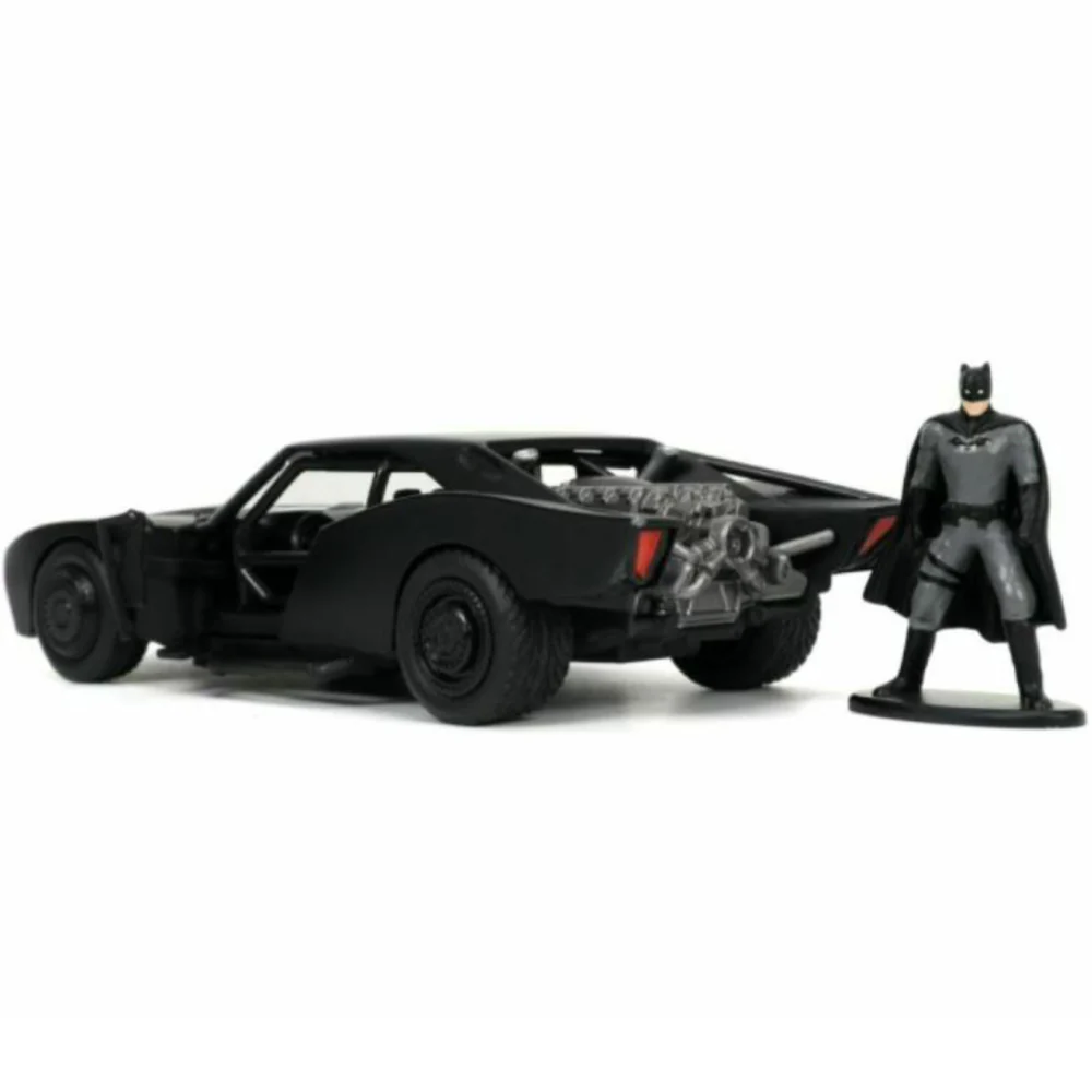 The Batman (2022) Movie Batmobile & Batman Figure 1:32 Scale Diecast Model Black by Jada 32042 - Image 3
