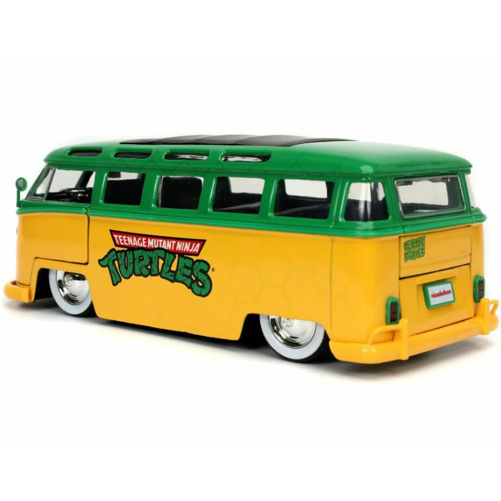 TMNT Teenage Mutant Ninja Turtles 1962 Volkswagen Bus 1:24 Scale Diecast Model with Leonardo Figure by Jada 31786 - Image 4