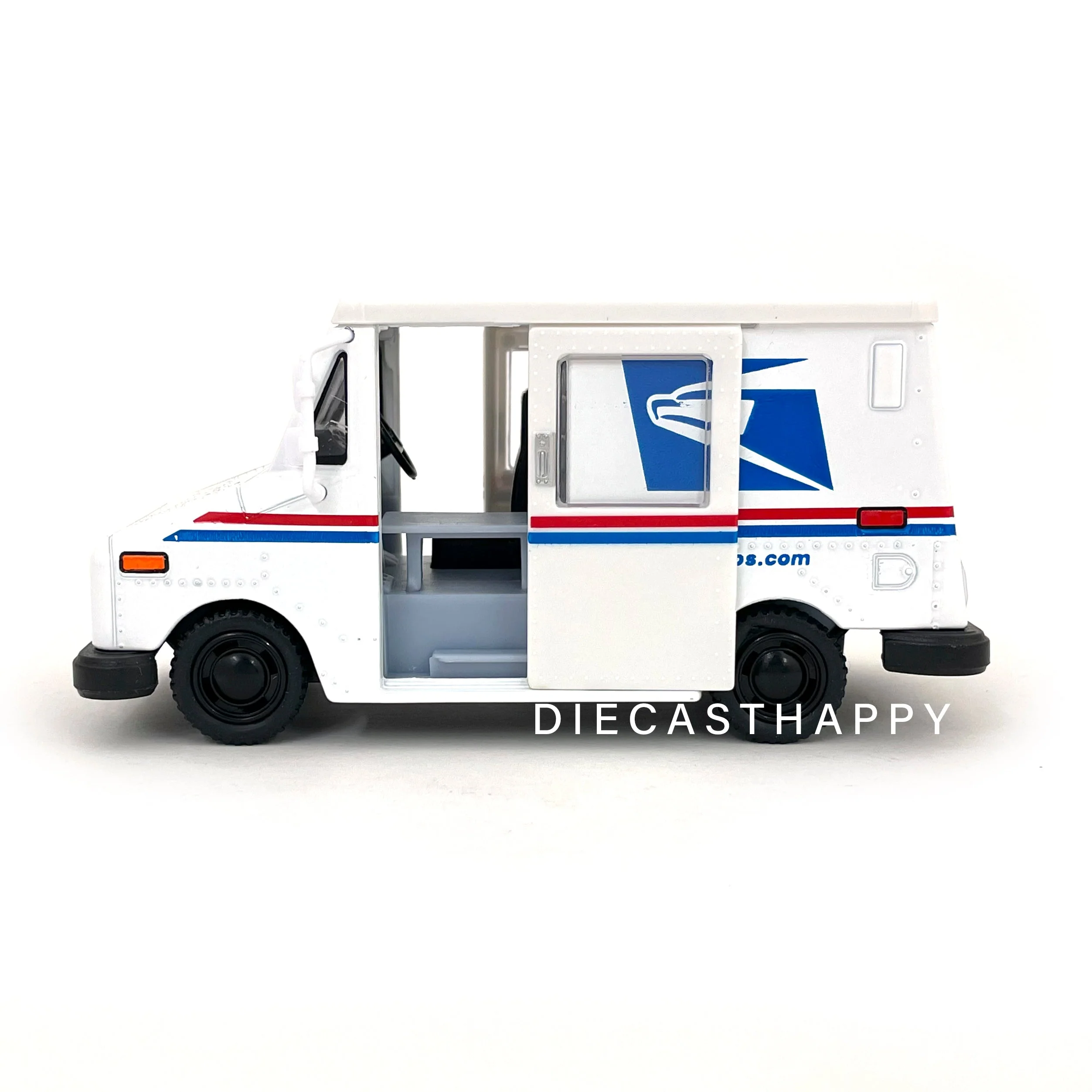 USPS Mail Delivery Truck 1:36 Scale Diecast Model White by Kinsmart - Image 3